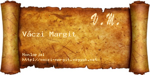 Váczi Margit névjegykártya