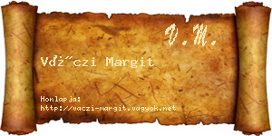 Váczi Margit névjegykártya